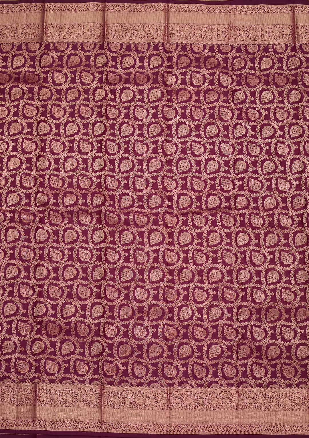 Wine Zariwork Pure Silk Saree-koskii