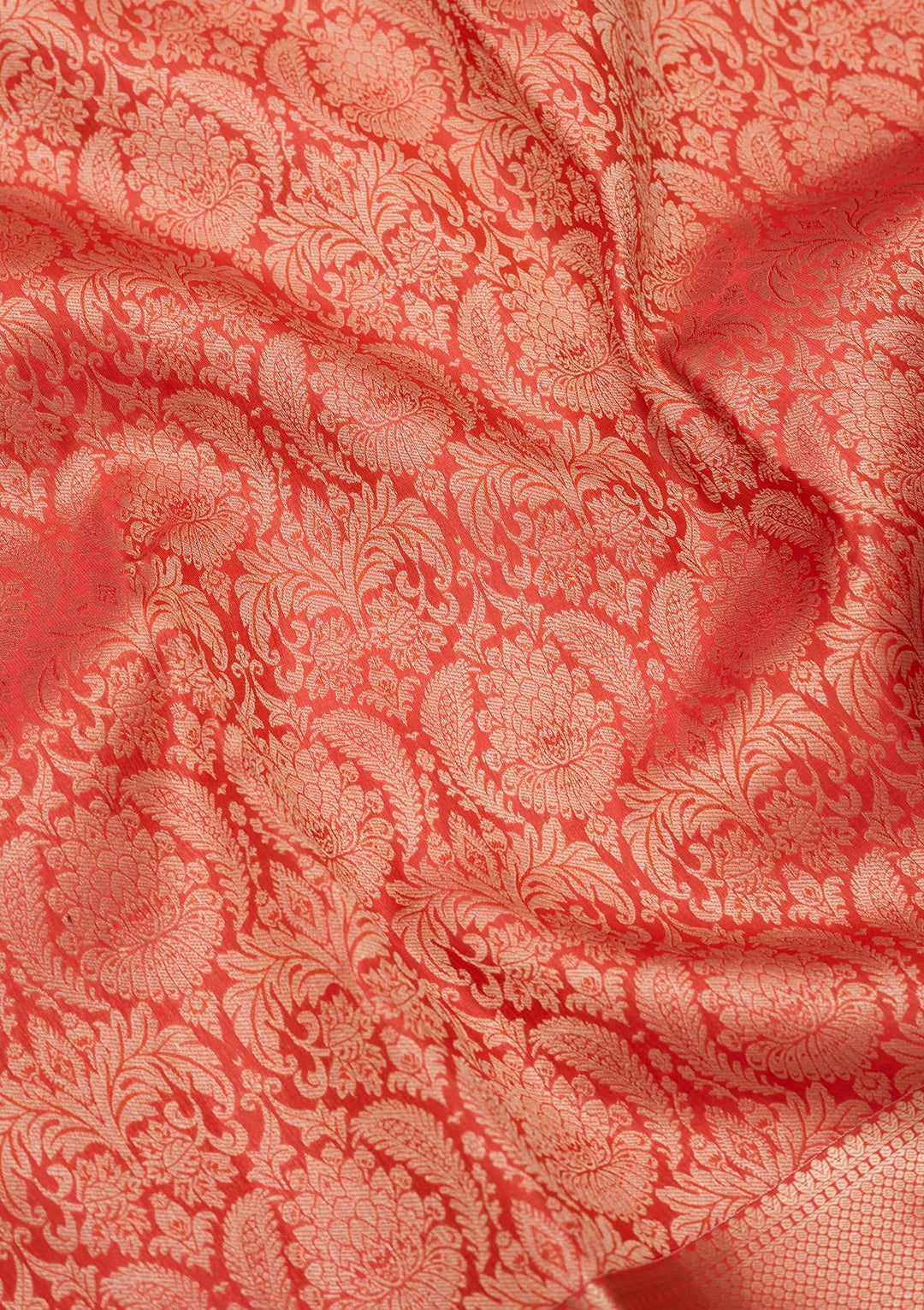 Orange Zariwork Pure Silk Saree-koskii