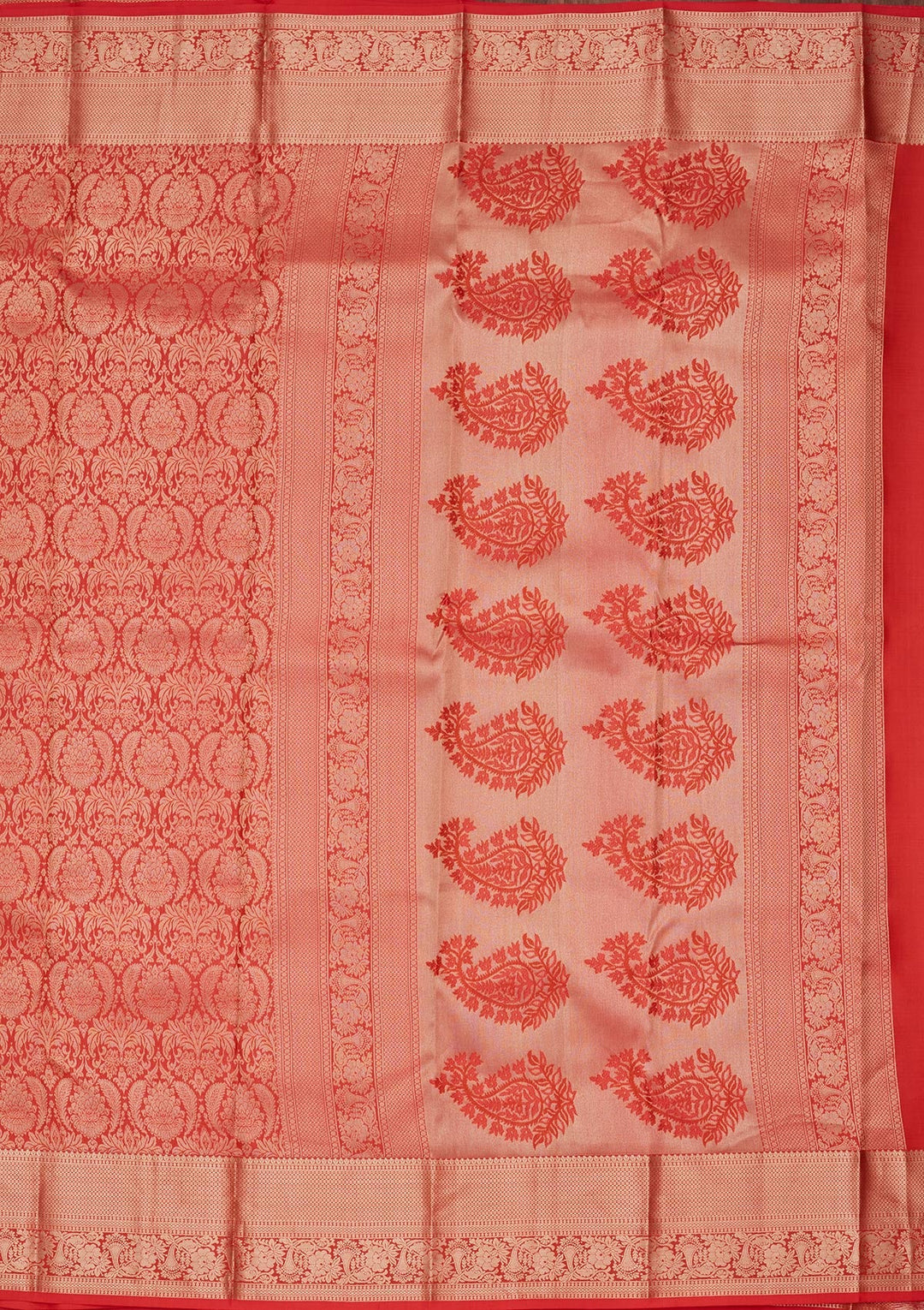 Orange Zariwork Pure Silk Saree-koskii
