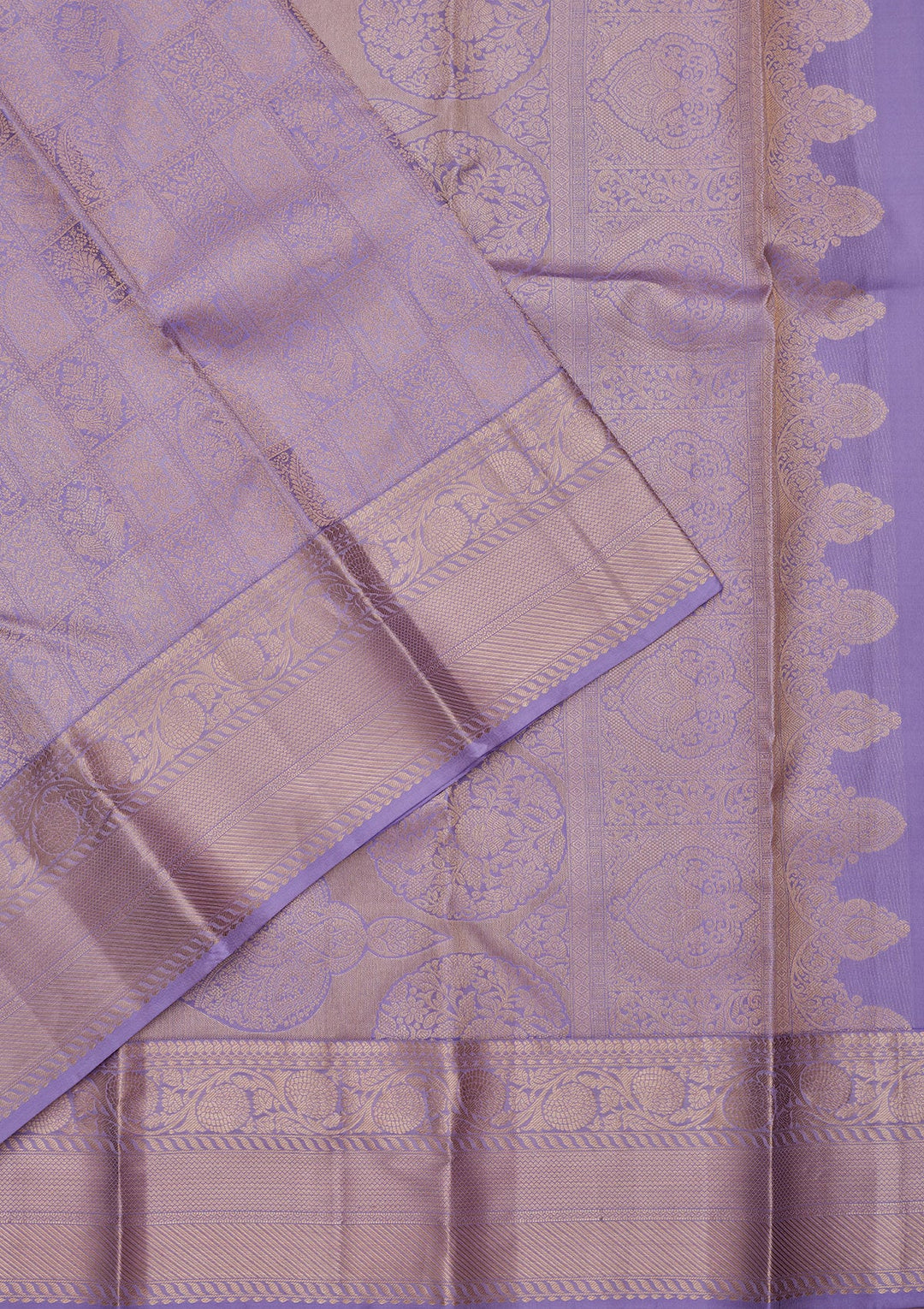 Lavender Zariwork Pure Silk Saree-koskii
