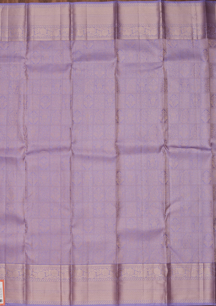 Lavender Zariwork Pure Silk Saree-koskii