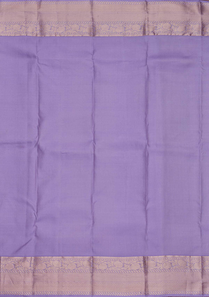 Lavender Zariwork Pure Silk Saree-koskii