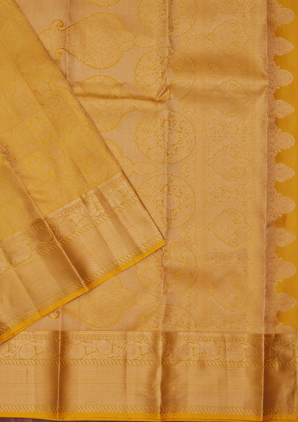 Yellow Zariwork Pure Silk Saree-koskii