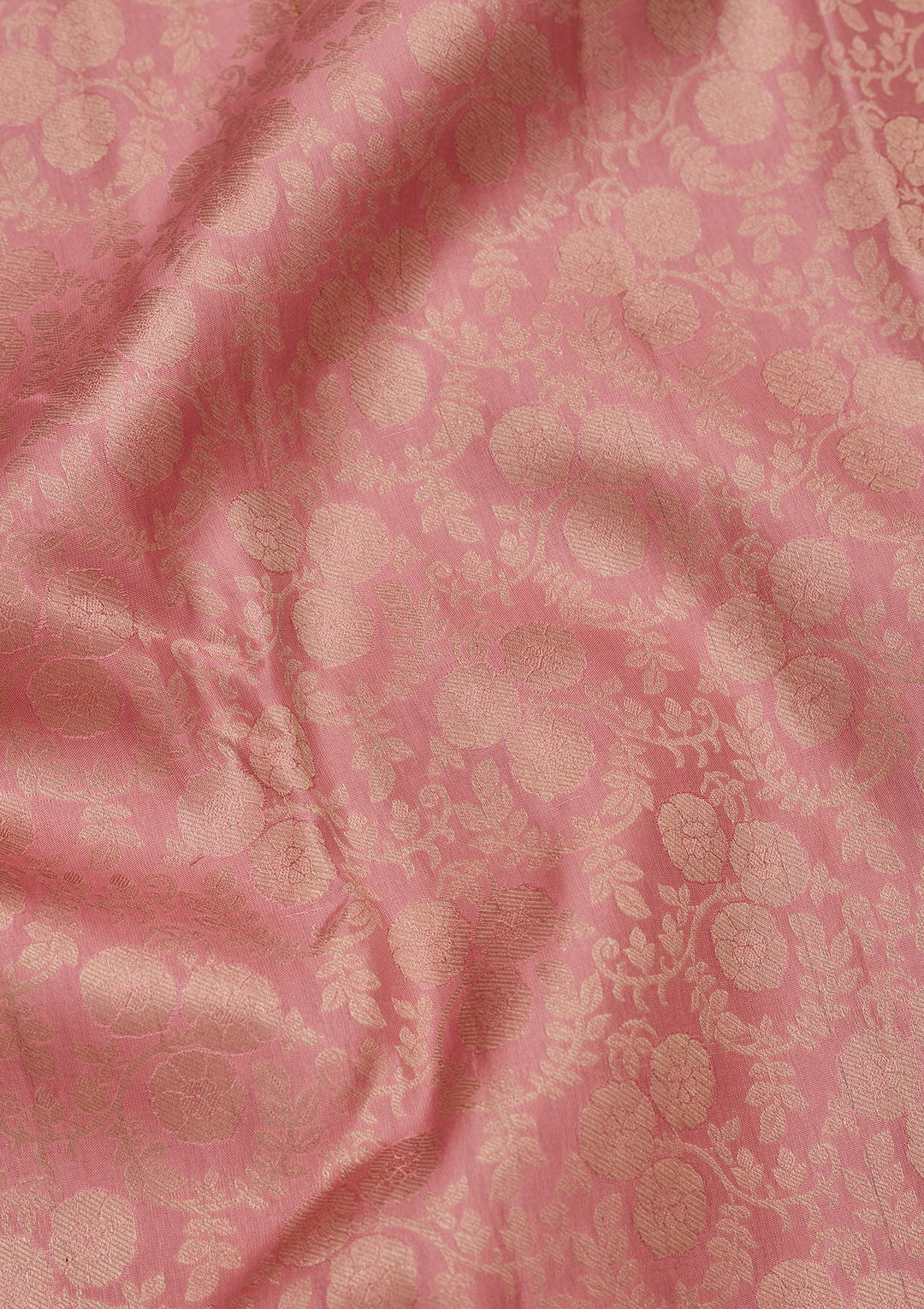 Onion Pink Zariwork Pure Silk Saree-koskii