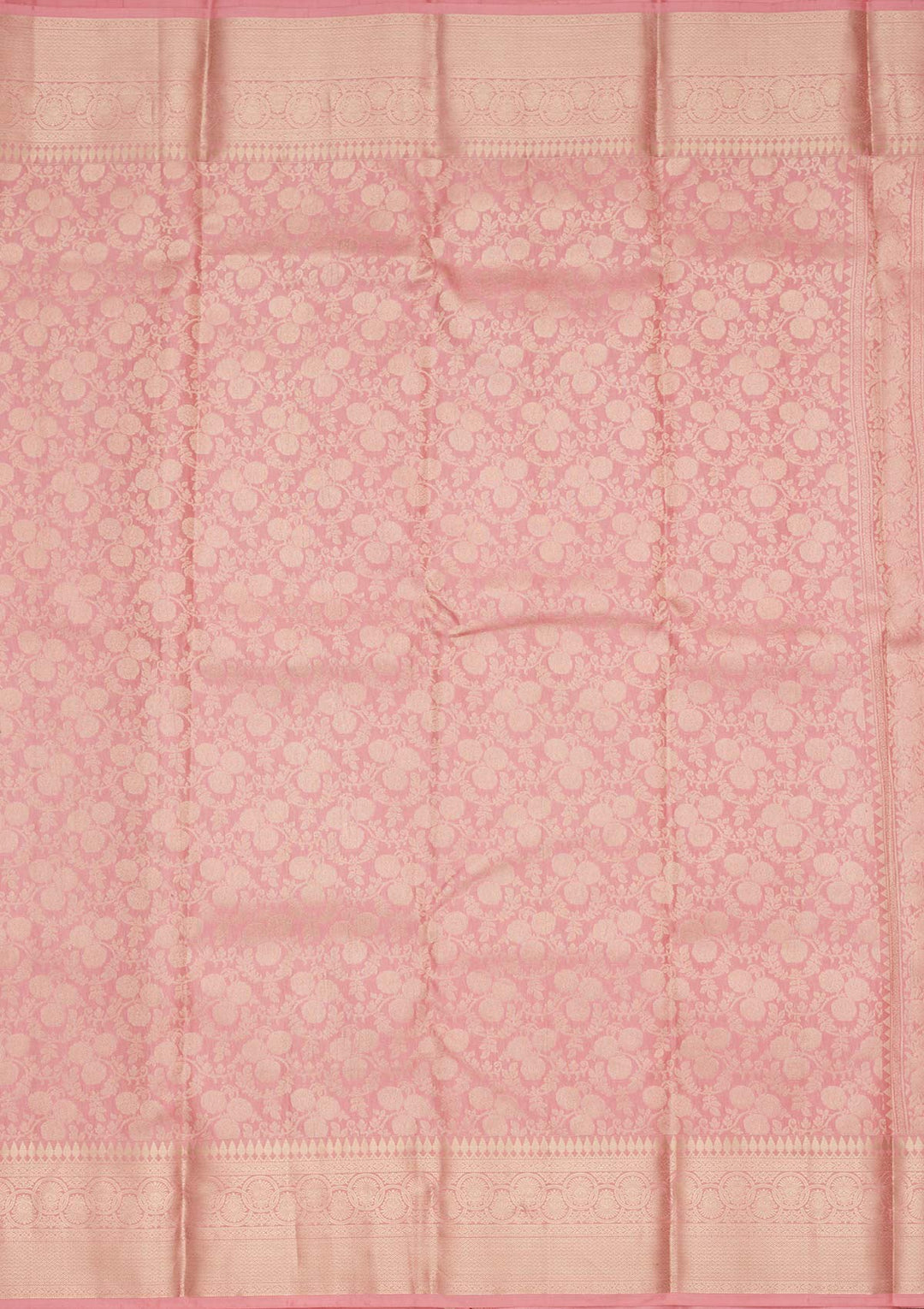 Onion Pink Zariwork Pure Silk Saree-koskii