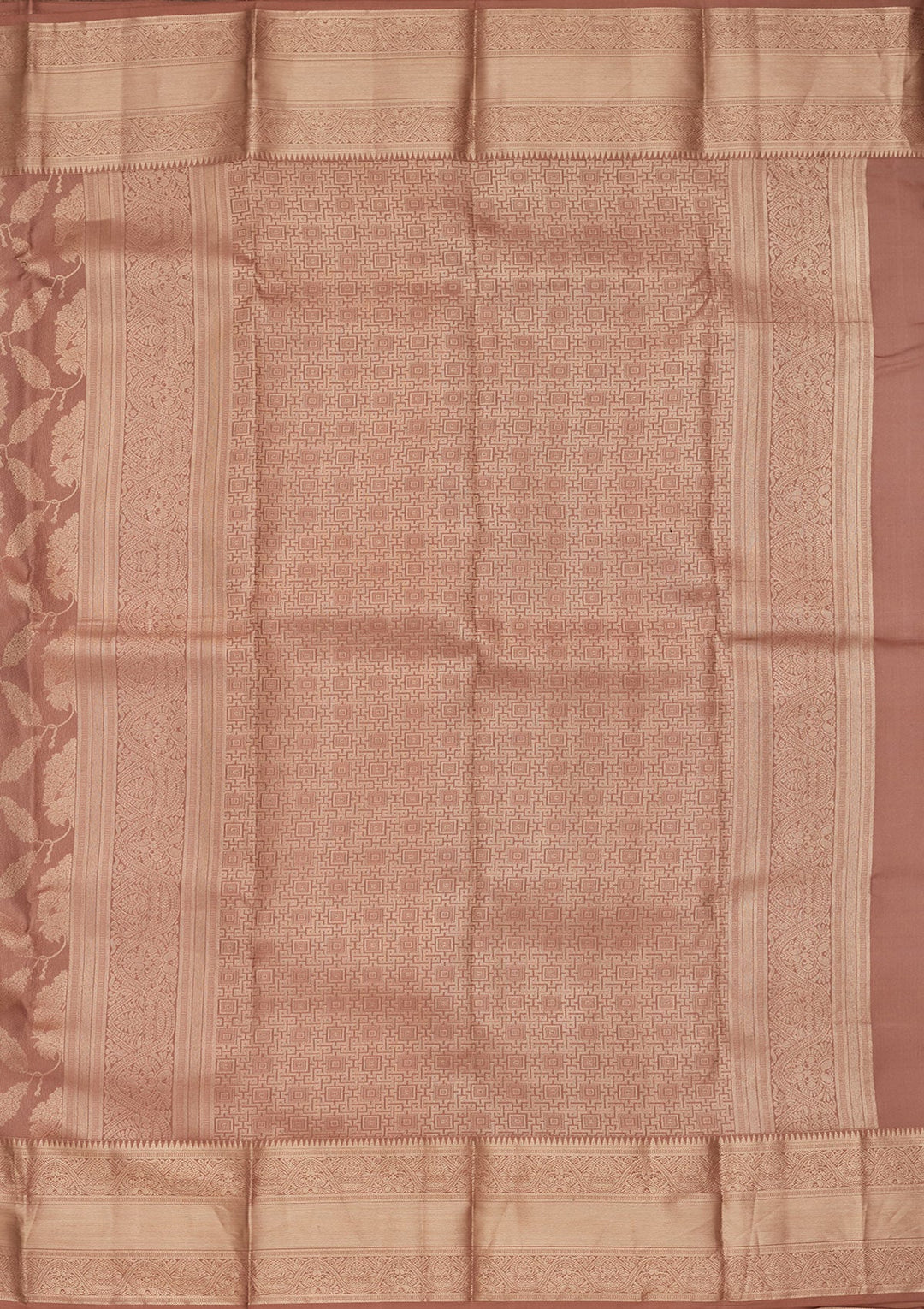 Beige Zariwork Pure Silk Saree-koskii