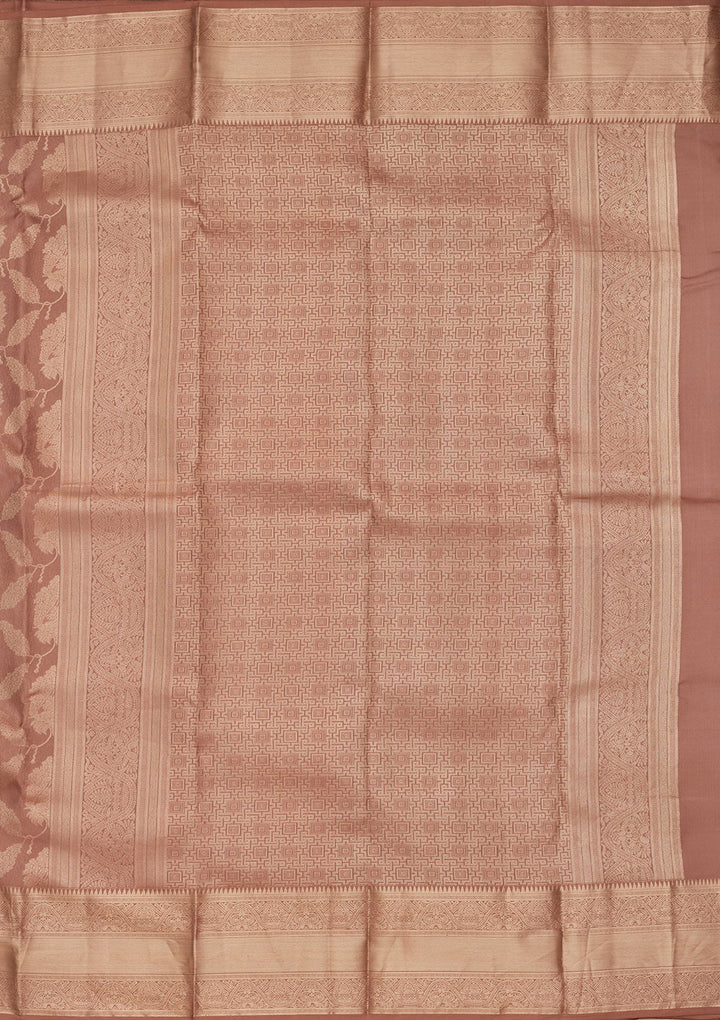 Beige Zariwork Pure Silk Saree-koskii