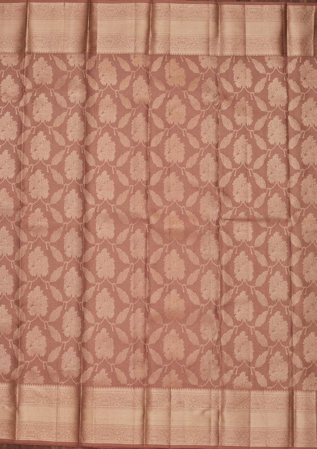 Beige Zariwork Pure Silk Saree-koskii