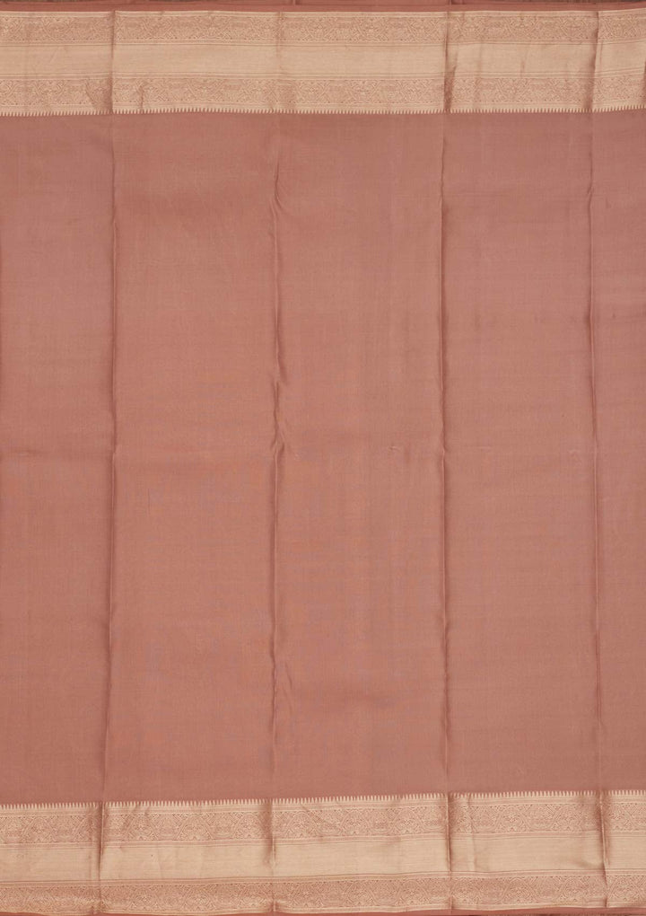 Beige Zariwork Pure Silk Saree-koskii