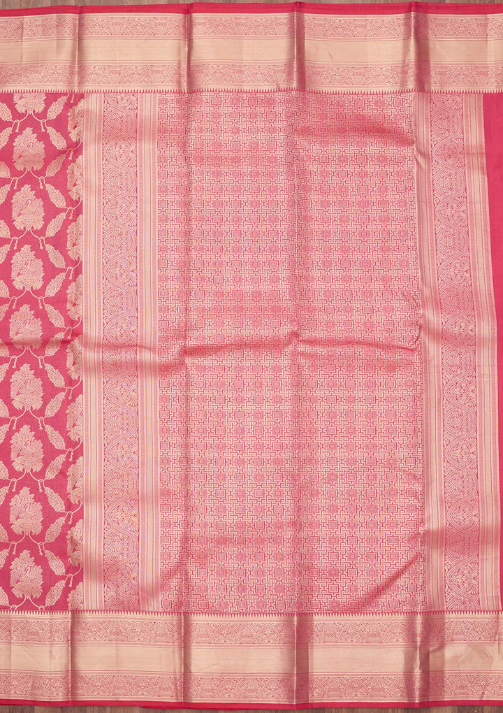 Pink Zariwork (Gold) Silk Silk_Saree