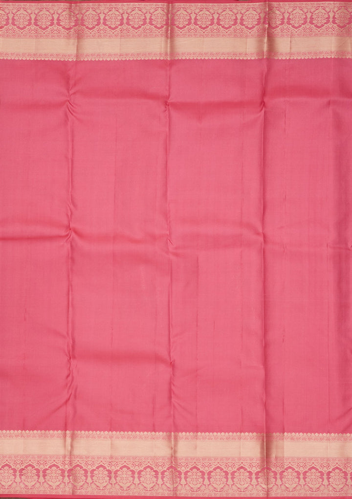 Onion Pink Zariwork Pure Silk Saree-koskii