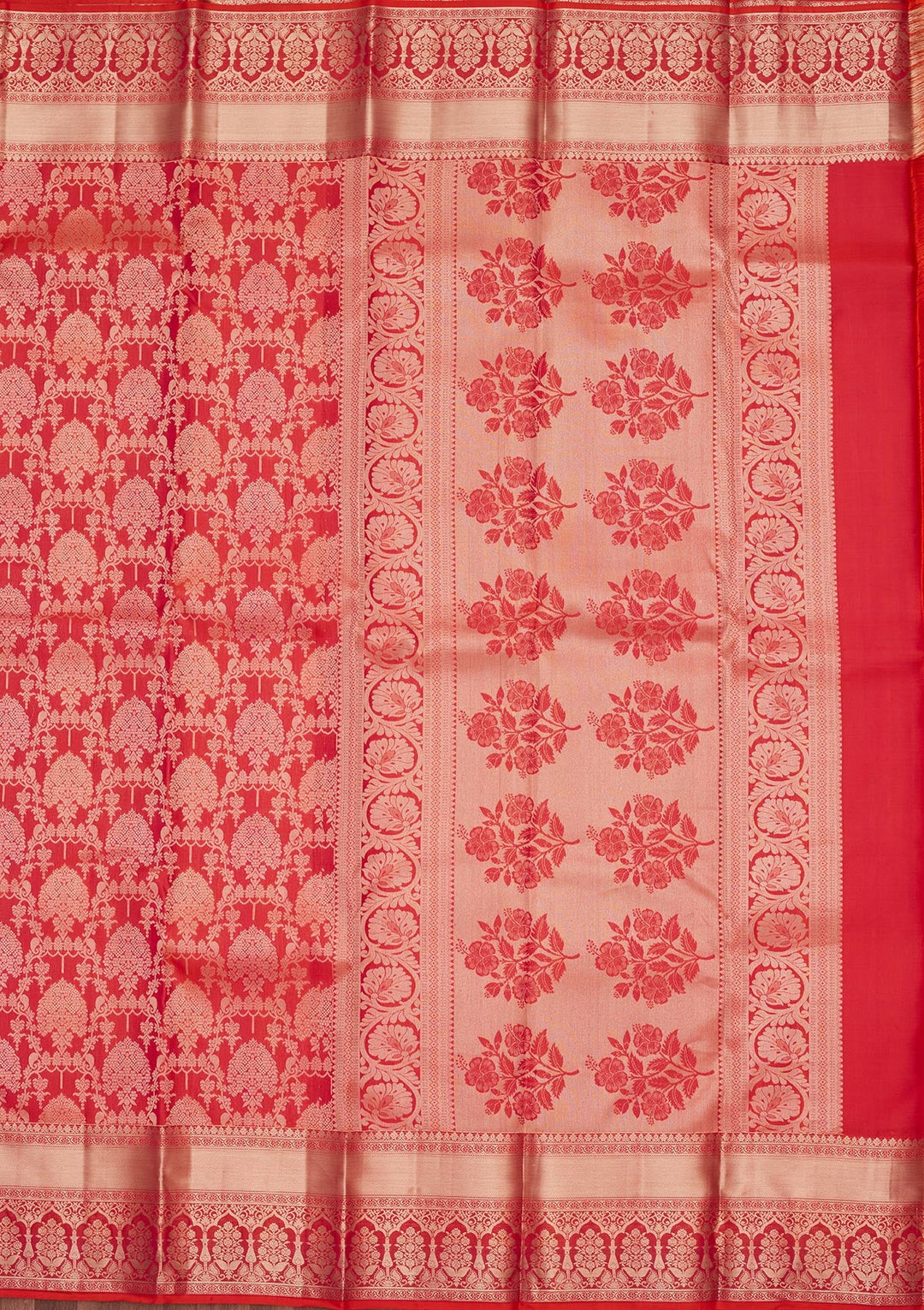 Orange Zariwork Pure Silk Saree-koskii