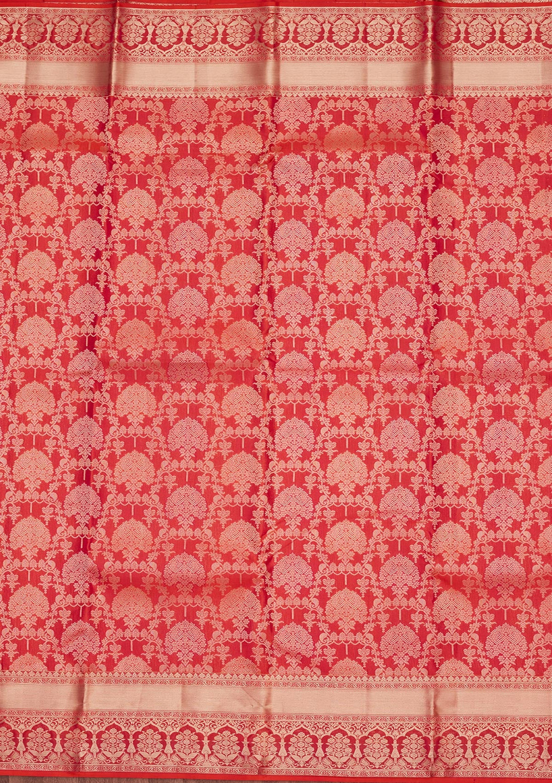 Orange Zariwork Pure Silk Saree-koskii