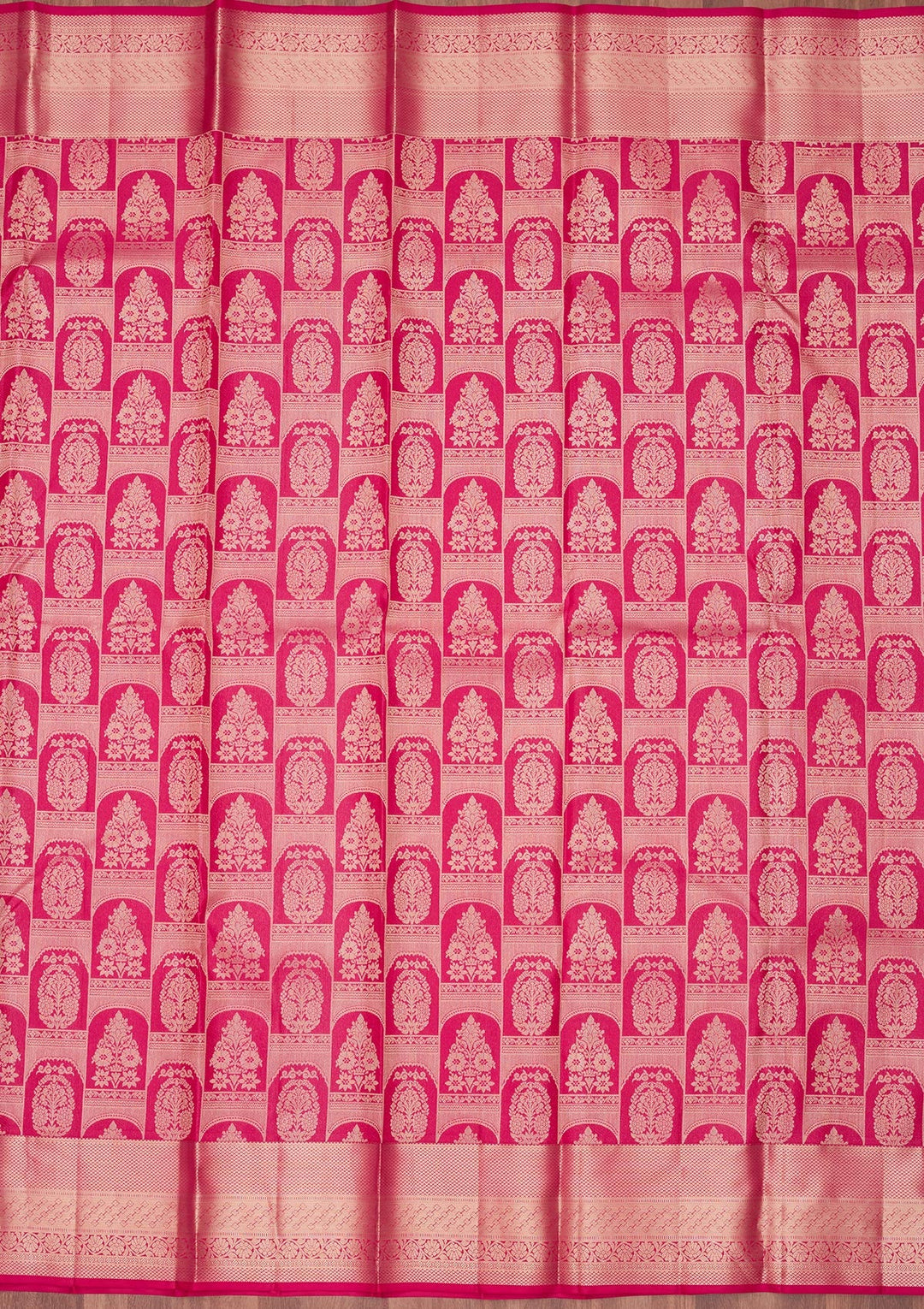 Rani Pink Zariwork Pure Silk Saree-koskii