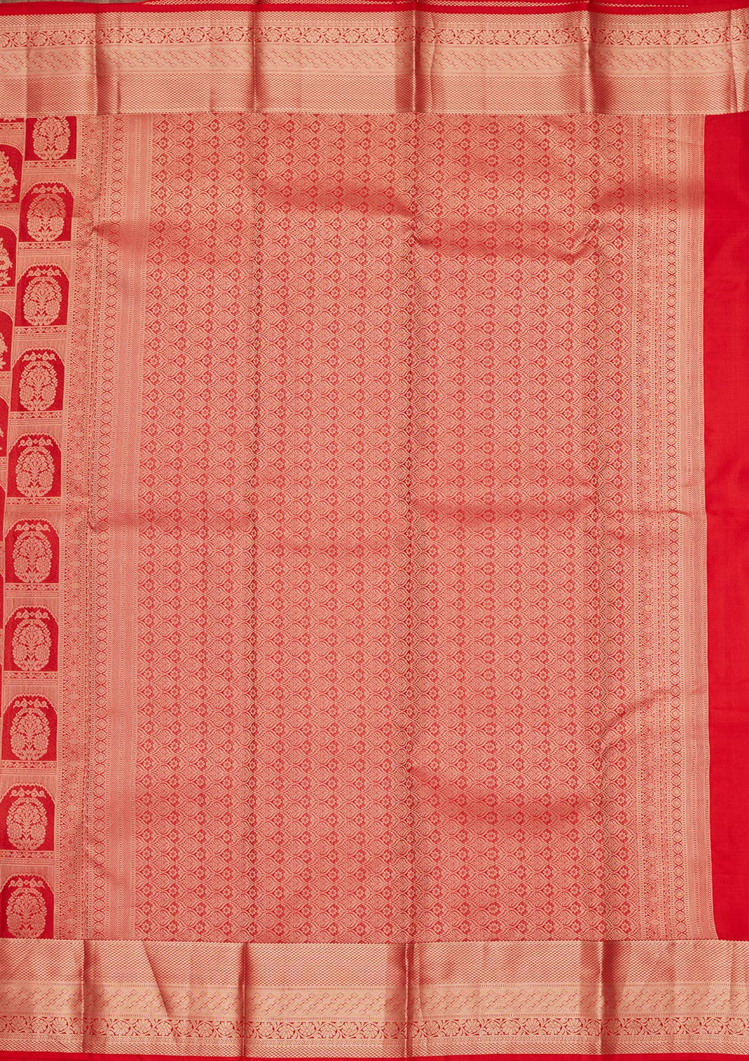 Red Zariwork Pure Silk Saree-koskii