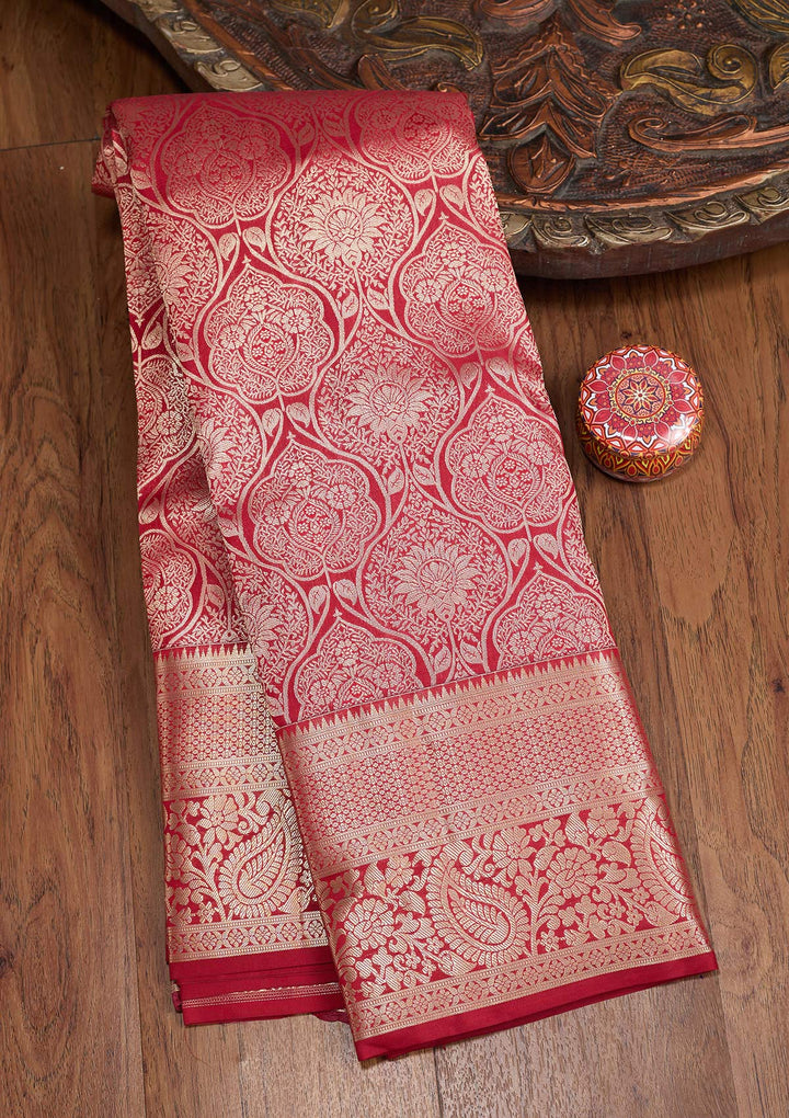 Maroon Zariwork (Gold) Silk Silk_Saree