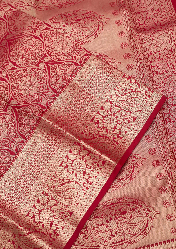 Maroon Zariwork (Gold) Silk Silk_Saree