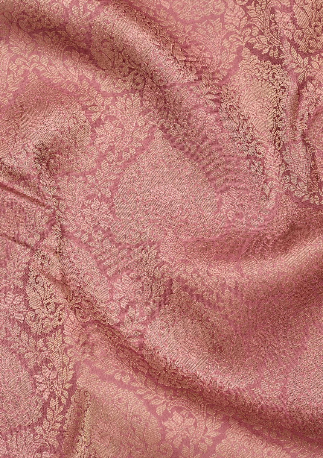 Onion Pink Zariwork Pure Silk Saree-koskii