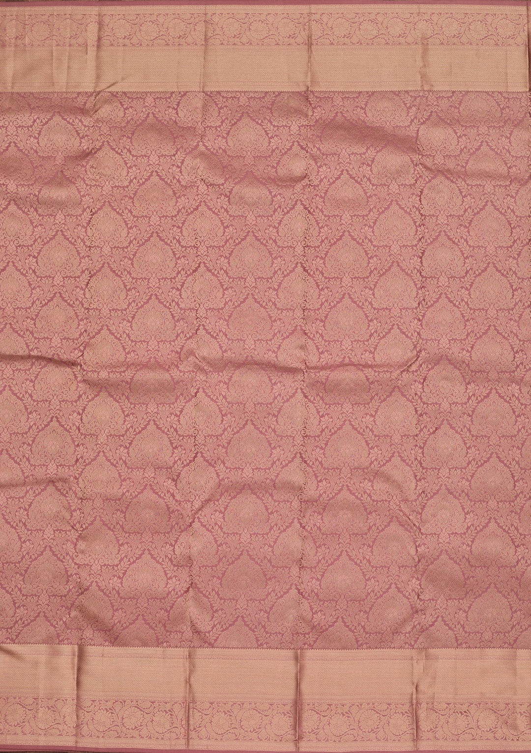 Onion Pink Zariwork Pure Silk Saree-koskii