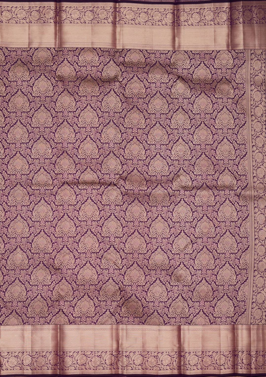 Purple Zariwork Pure Silk Saree-koskii