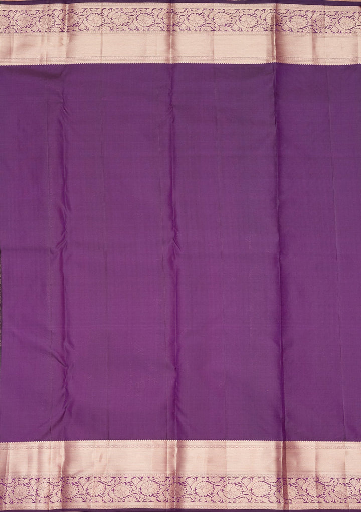 Purple Zariwork Pure Silk Saree-koskii