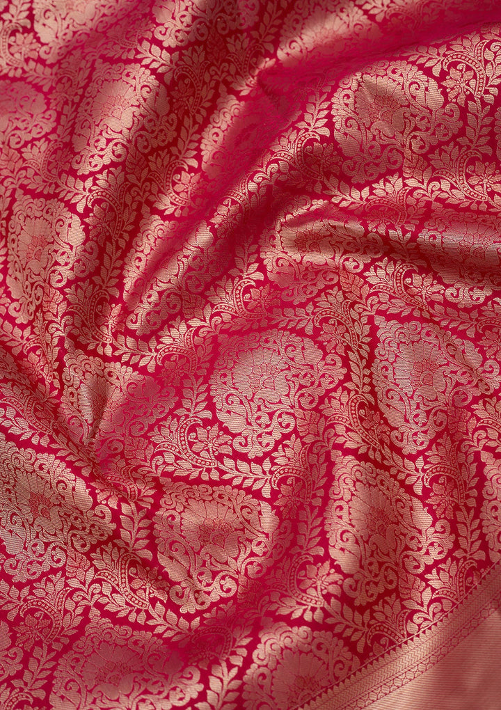Rani Pink Zariwork (Gold) Pure Silk Silk_Saree