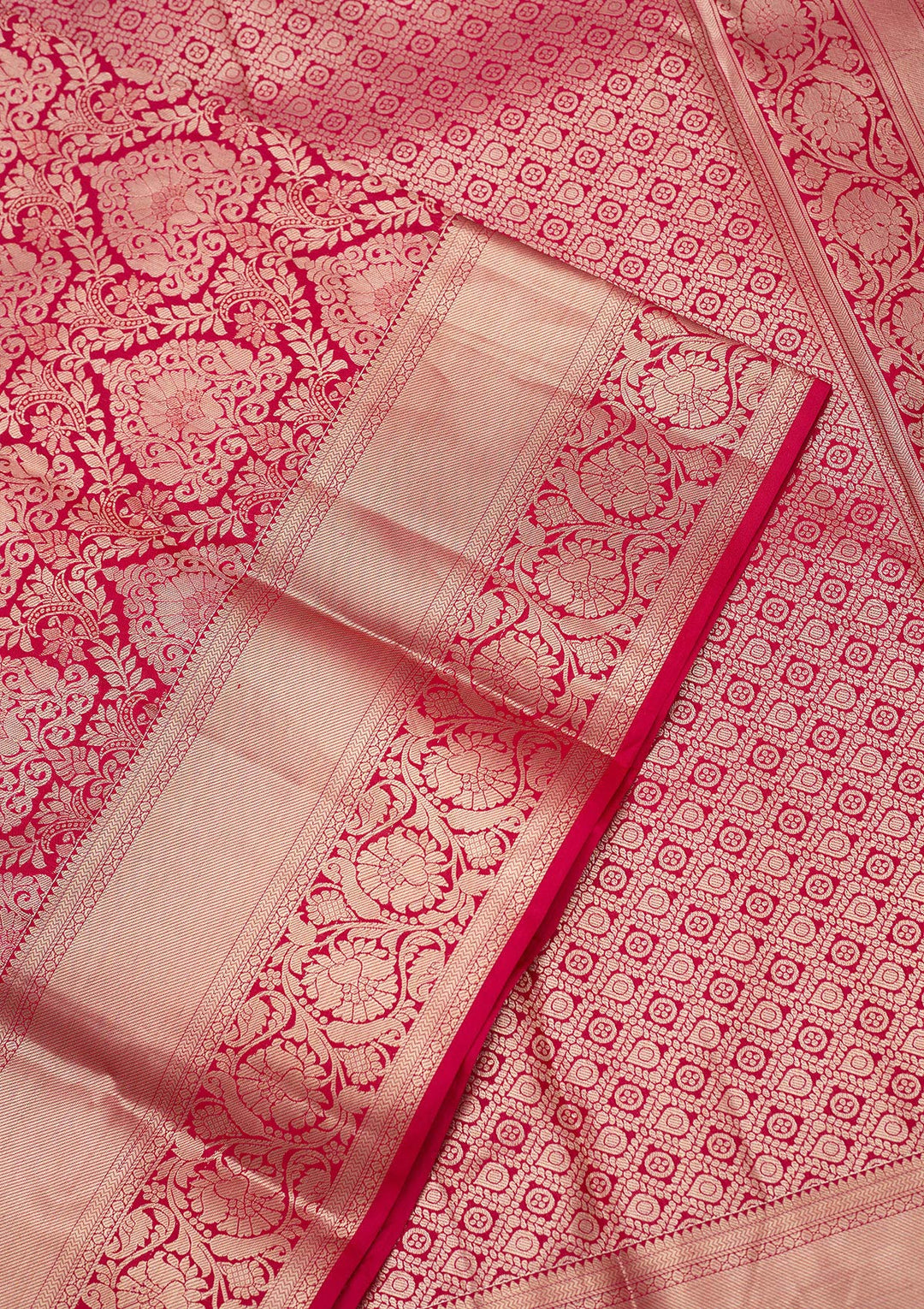 Rani Pink Zariwork (Gold) Pure Silk Silk_Saree