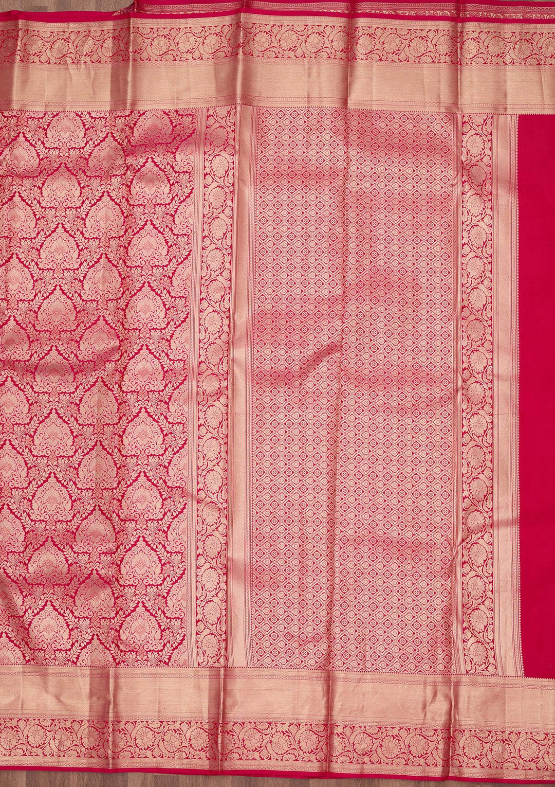 Rani Pink Zariwork (Gold) Pure Silk Silk_Saree