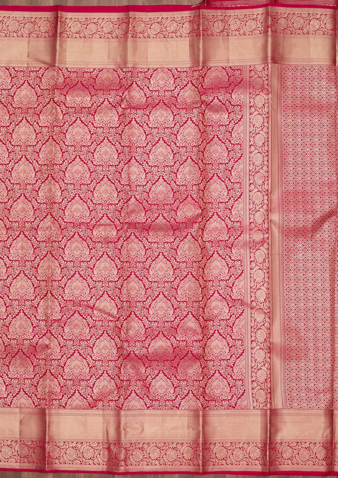 Rani Pink Zariwork (Gold) Pure Silk Silk_Saree