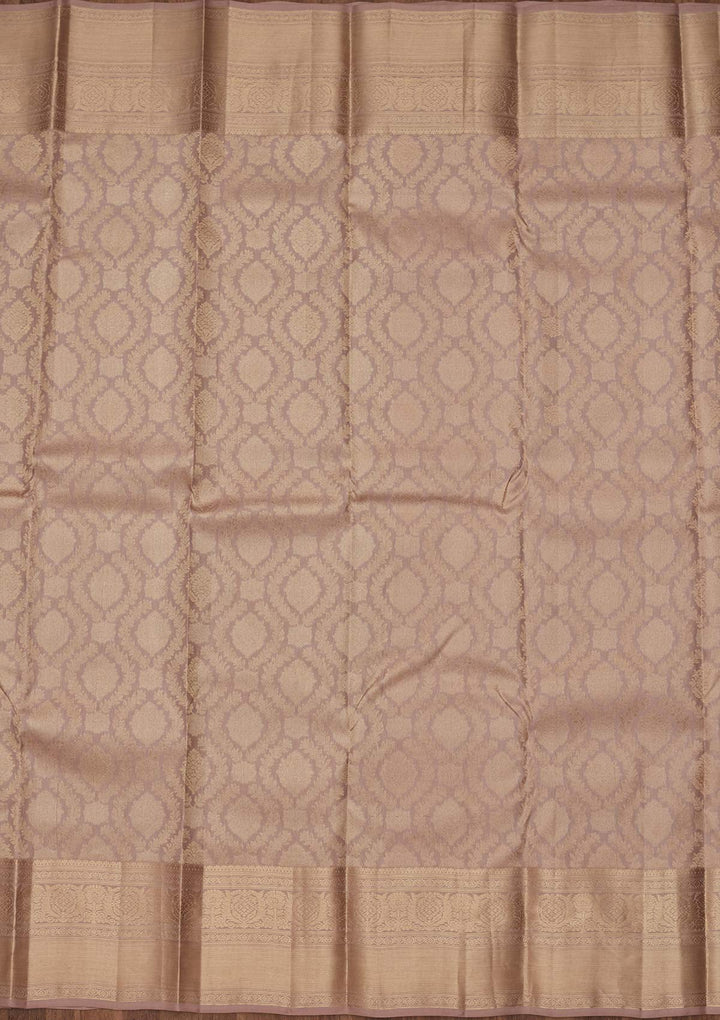 Mauve Zariwork Pure Silk Saree-koskii