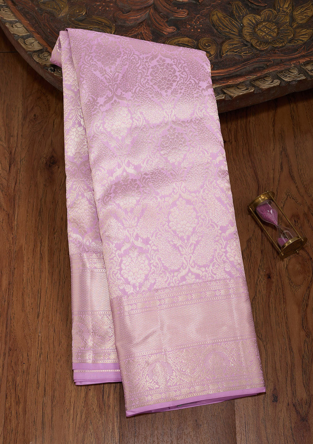 Lavender Zariwork (Silver) Silk Silk_Saree
