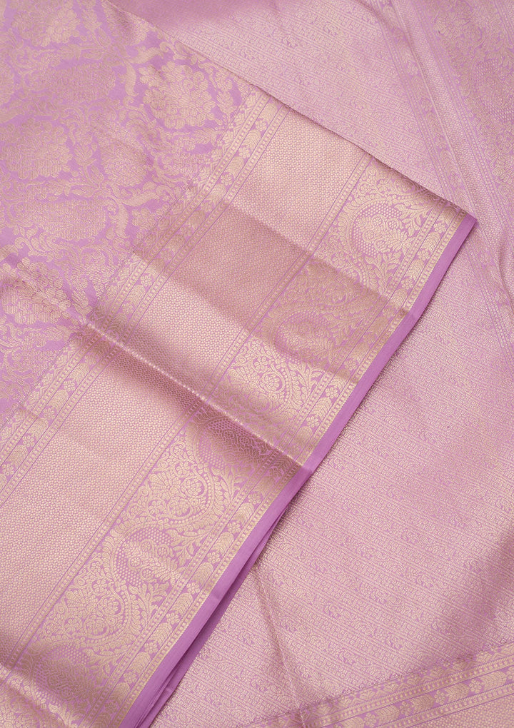 Lavender Zariwork (Silver) Silk Silk_Saree