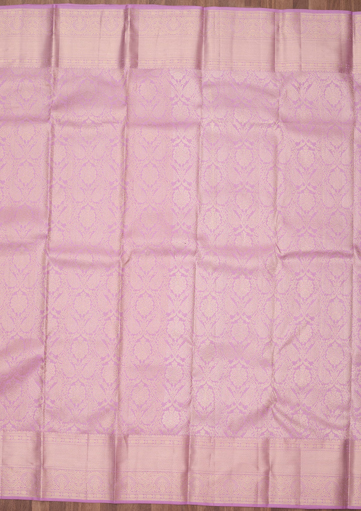 Lavender Zariwork (Silver) Silk Silk_Saree