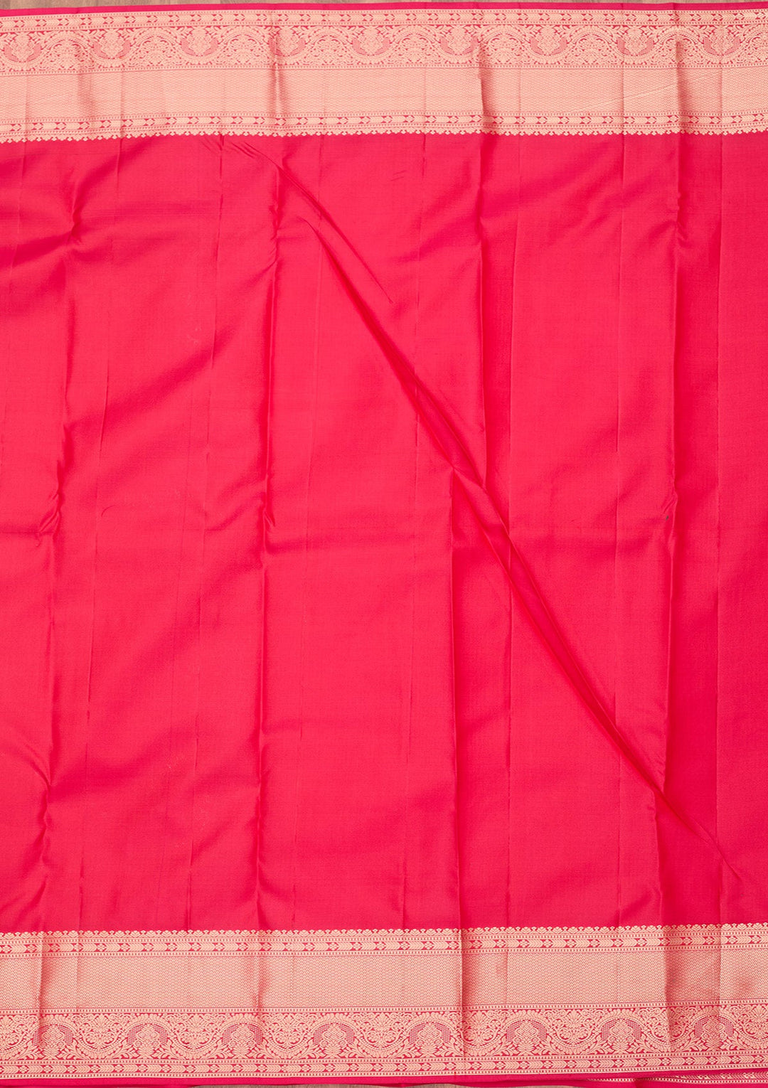 Rani Pink Zariwork Pure Silk Saree-koskii