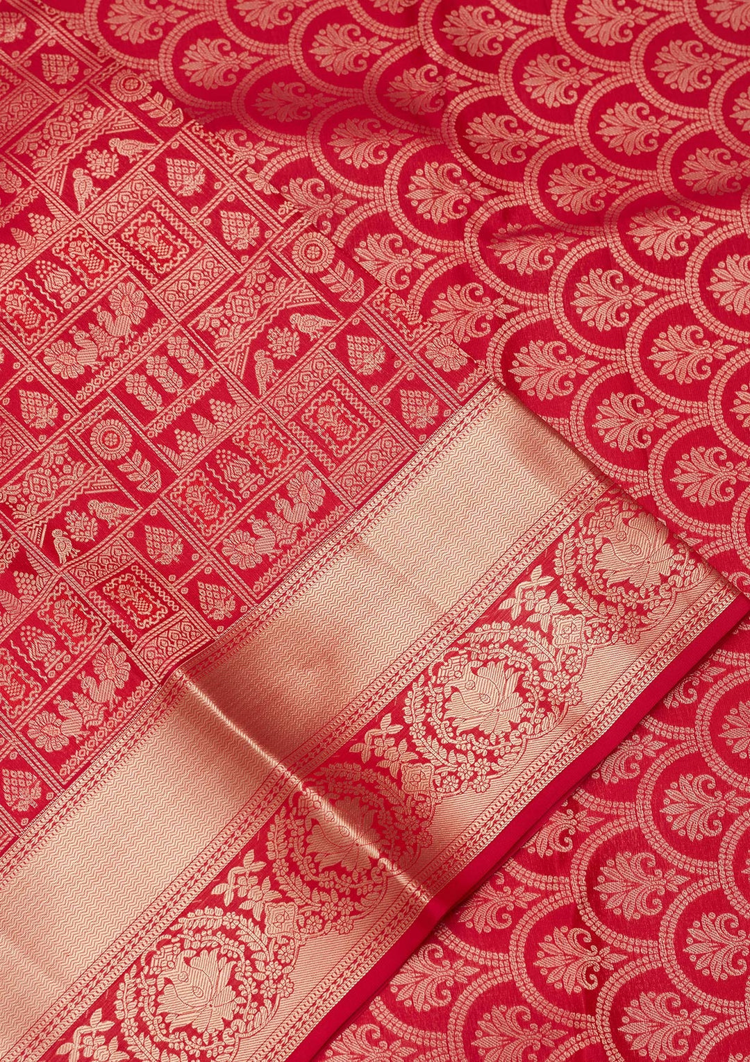Maroon Zariwork Pure Silk Saree-koskii