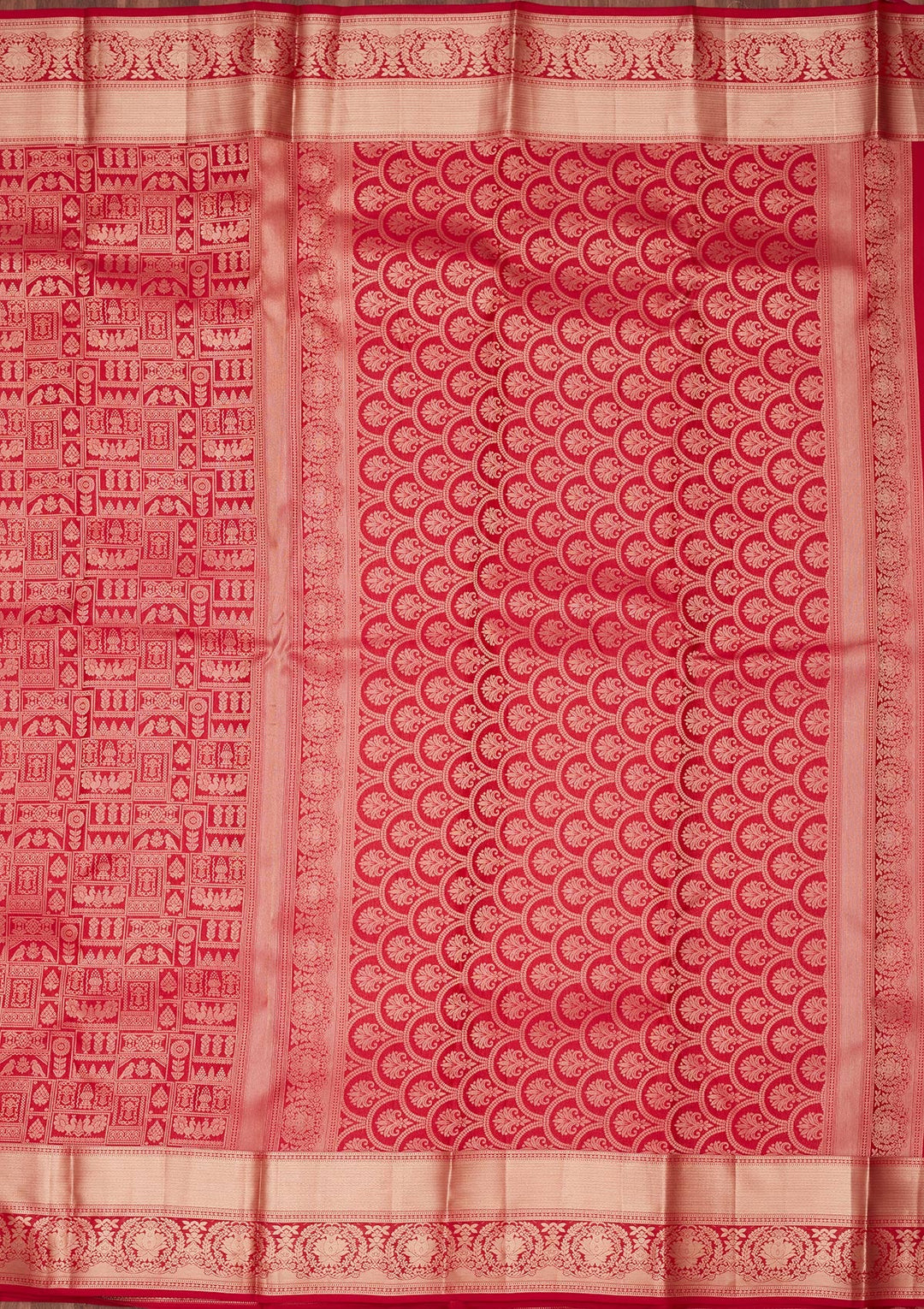 Maroon Zariwork Pure Silk Saree-koskii
