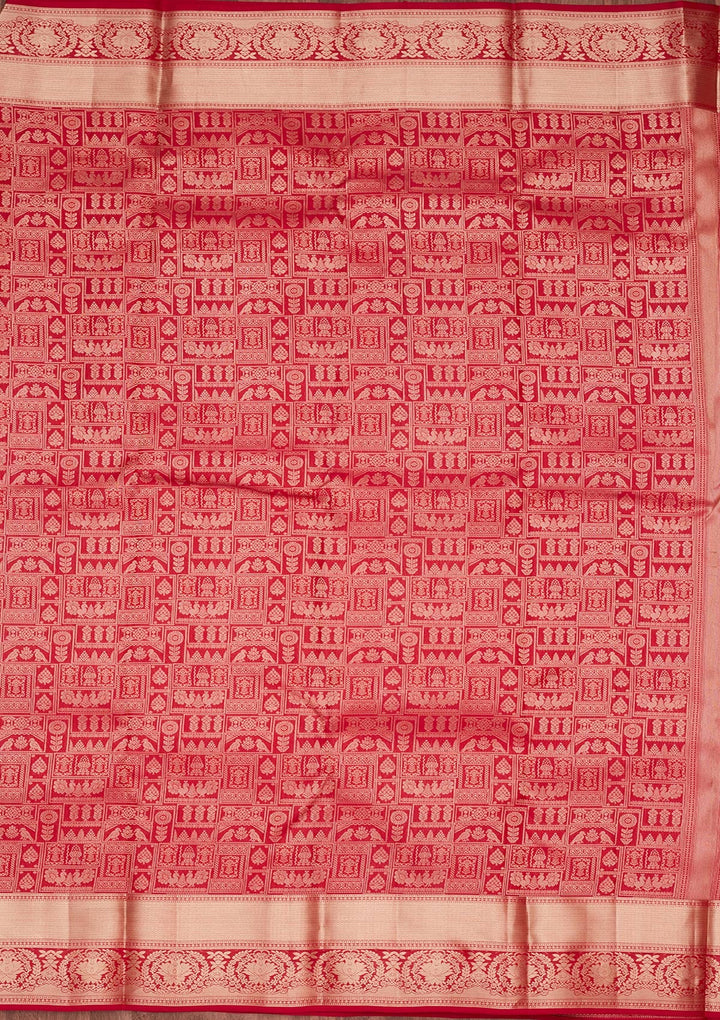 Maroon Zariwork Pure Silk Saree-koskii