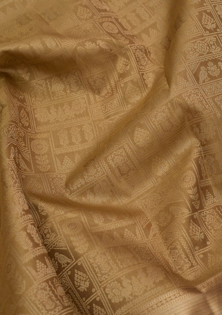 Mehendi Kanjivaram Pure Silk Saree