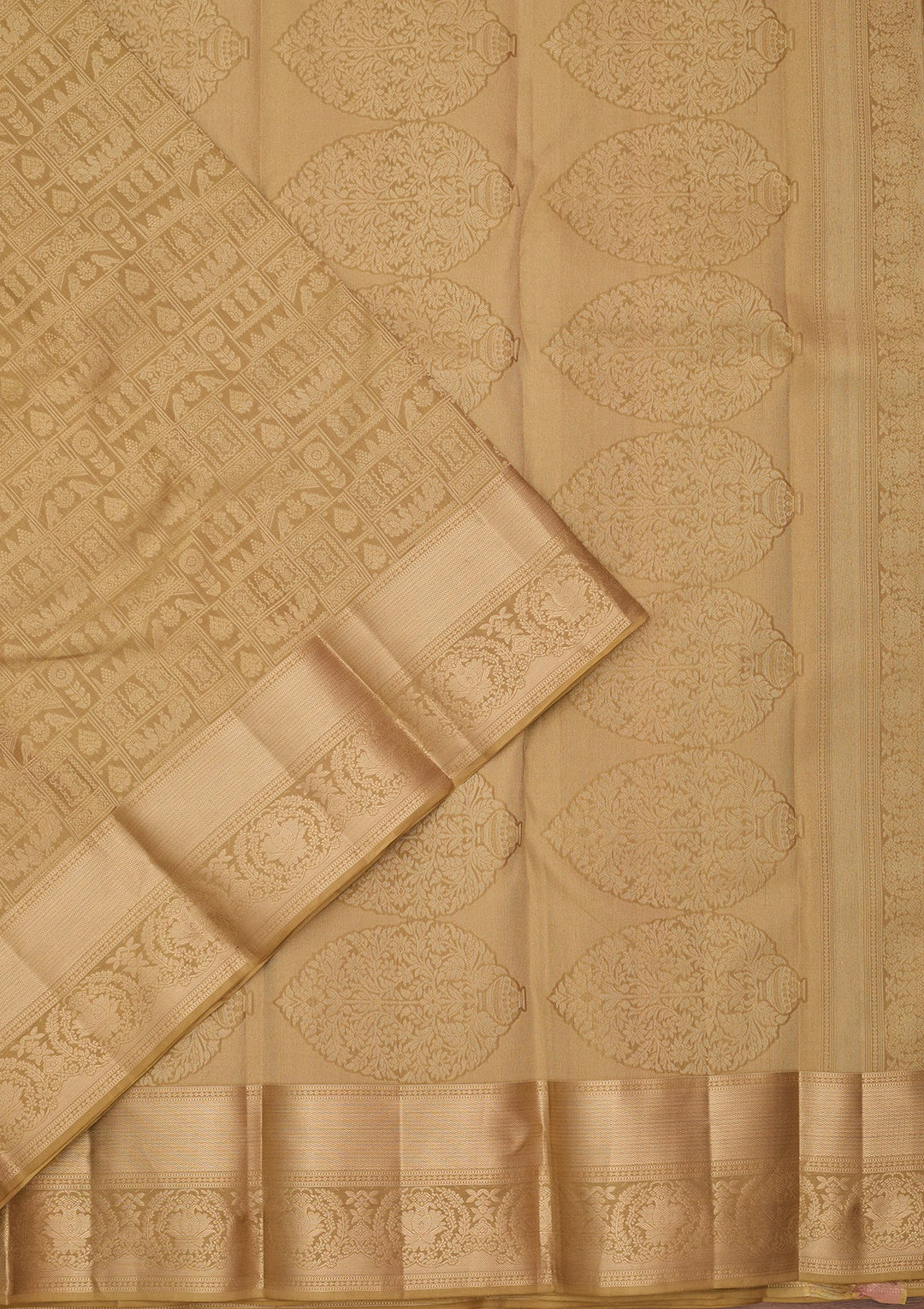 Mehendi Kanjivaram Pure Silk Saree