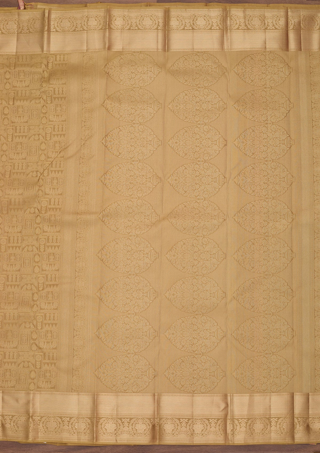 Mehendi Kanjivaram Pure Silk Saree