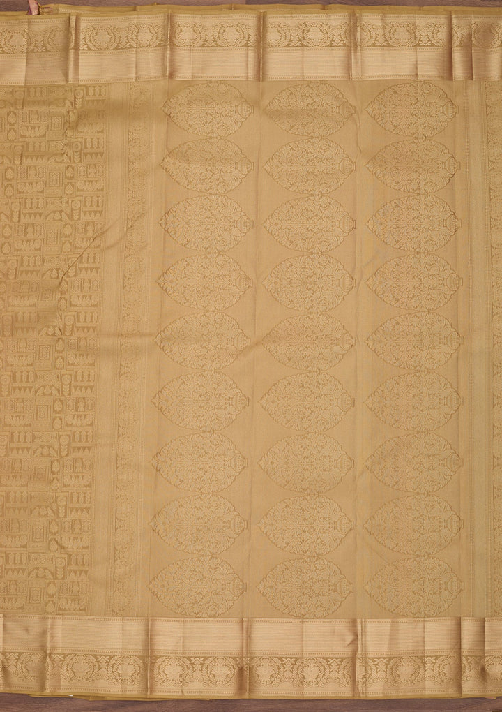 Mehendi Kanjivaram Pure Silk Saree