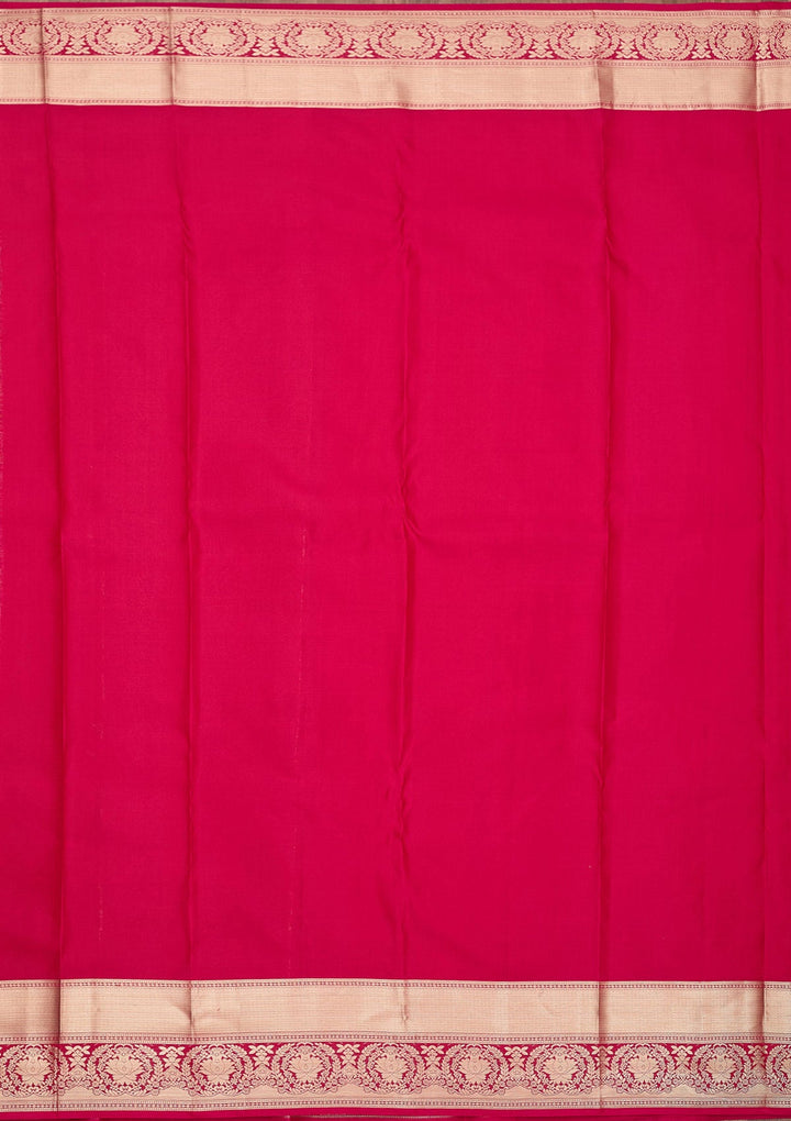 Rani Pink Zariwork (Gold) Pure Silk Silk_Saree