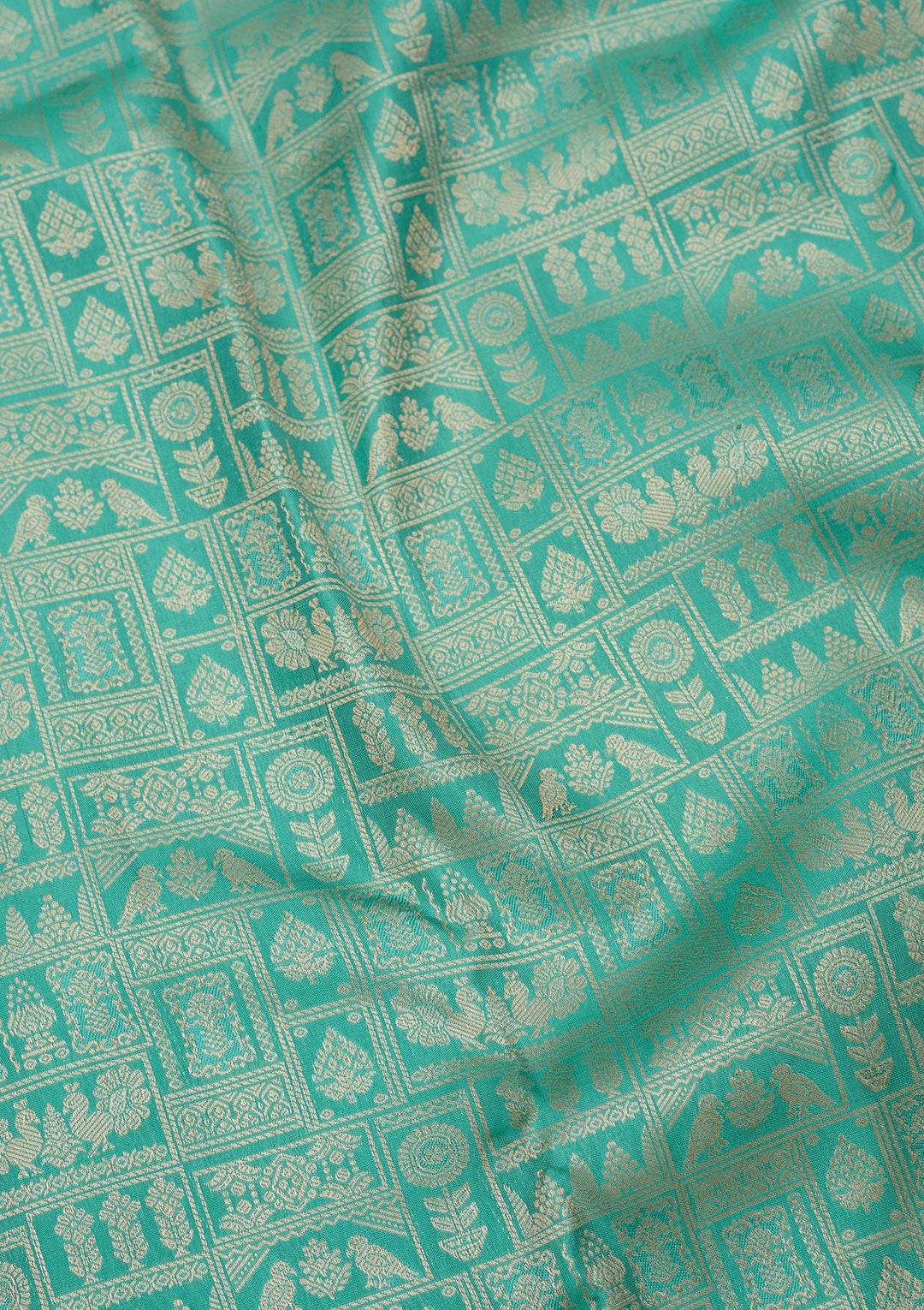 Sea Green Zariwork Pure Silk Saree