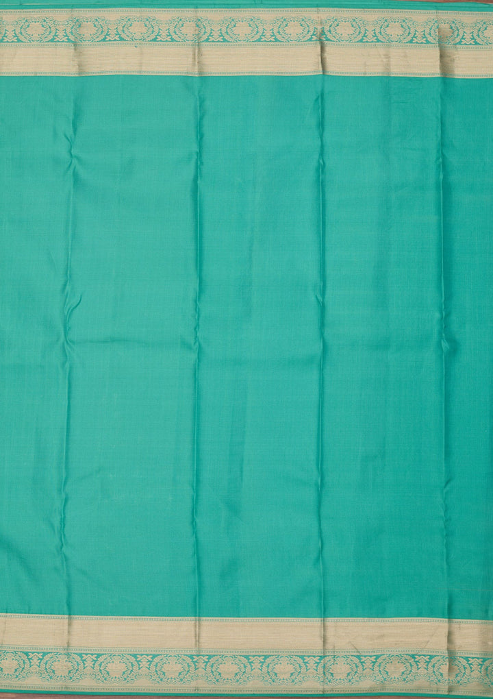 Sea Green Zariwork Pure Silk Saree