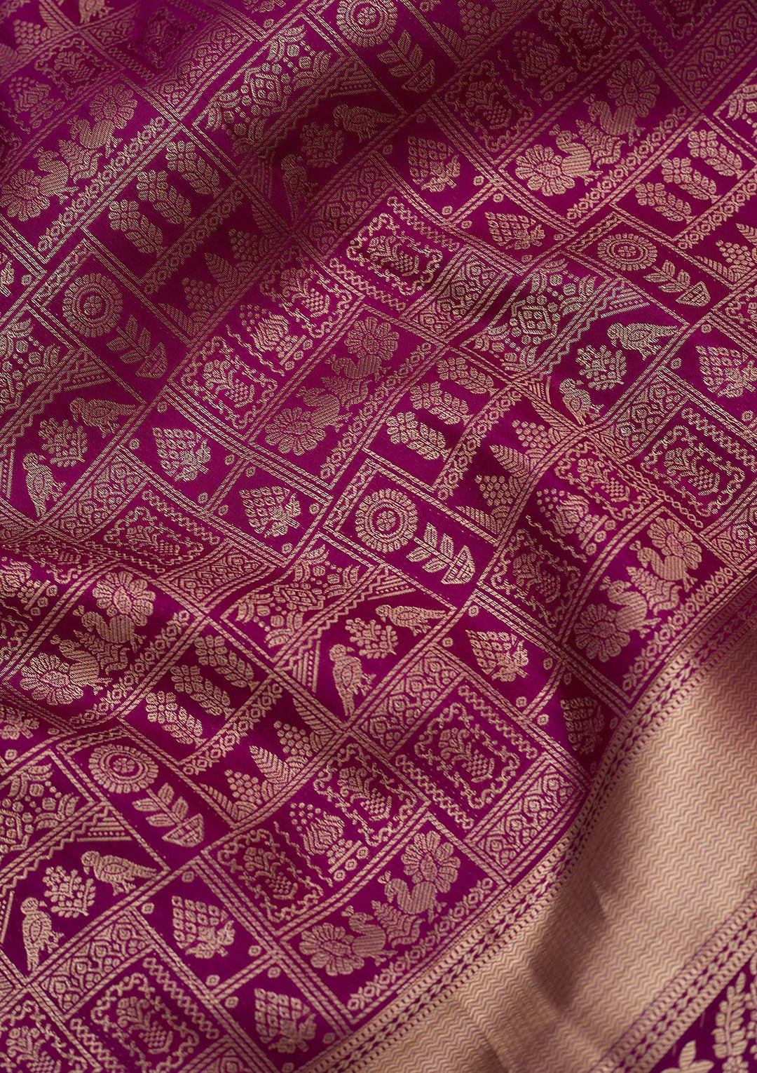 Violet Zariwork (Gold) Pure Silk Silk_Saree