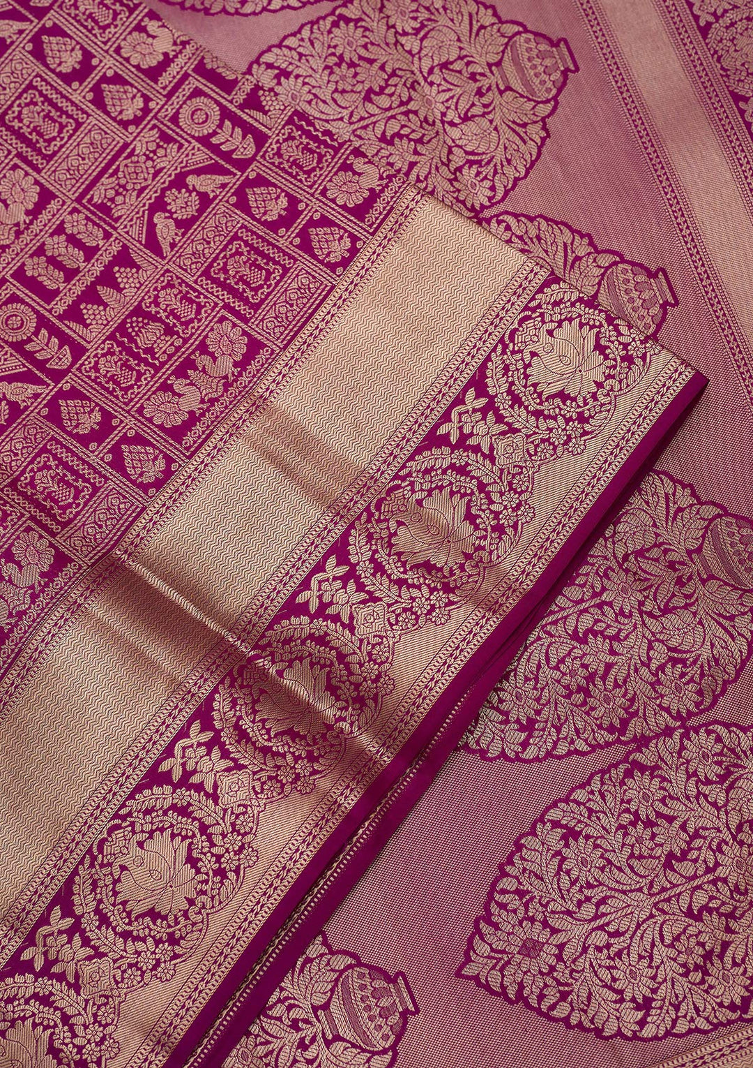 Violet Zariwork (Gold) Pure Silk Silk_Saree