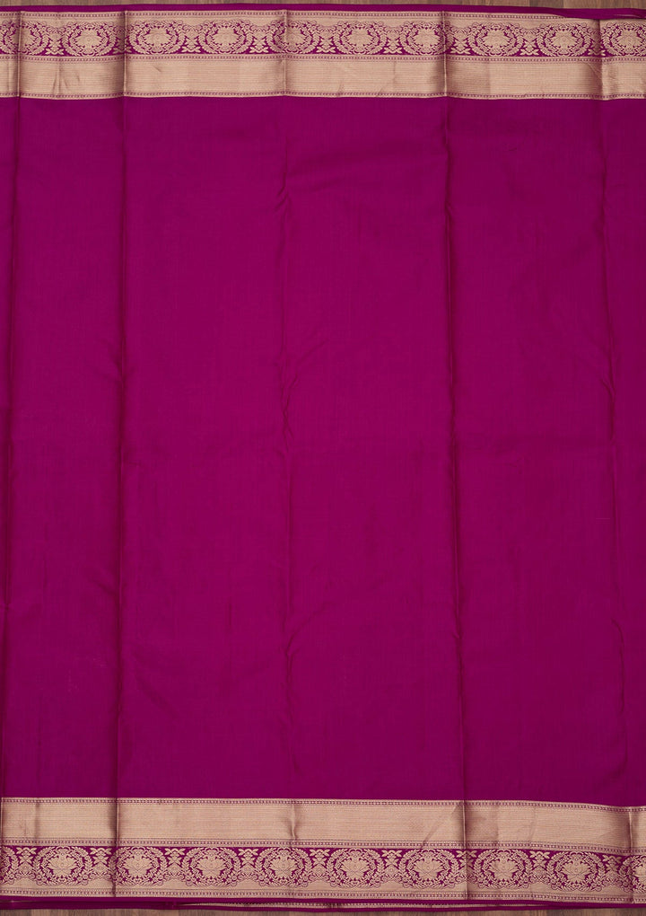 Violet Zariwork (Gold) Pure Silk Silk_Saree