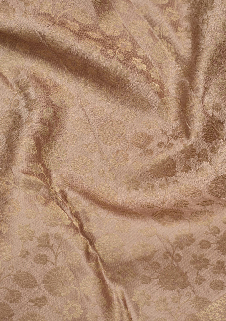 Mauve Zariwork Pure Silk Saree-koskii