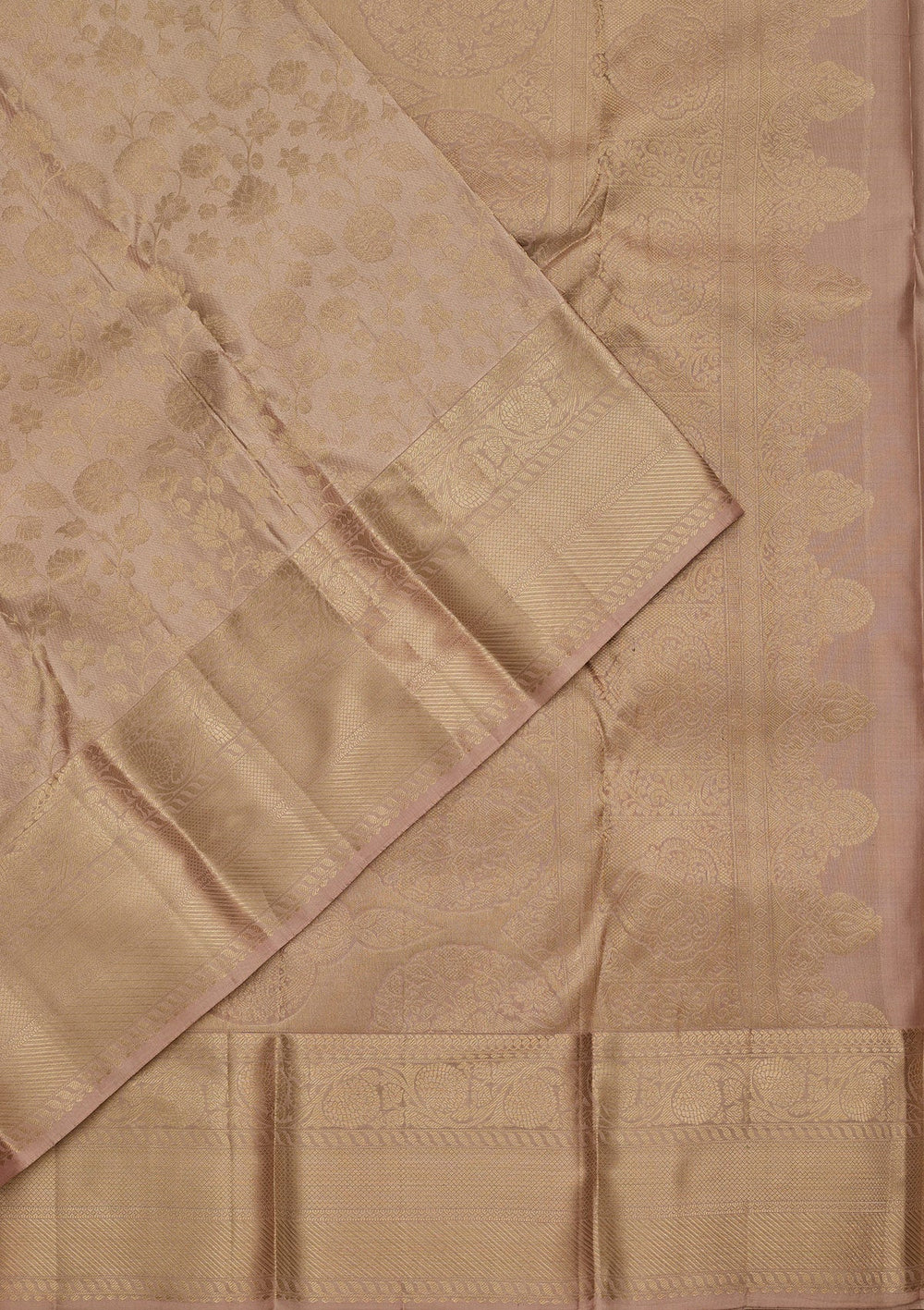 Mauve Zariwork Pure Silk Saree-koskii