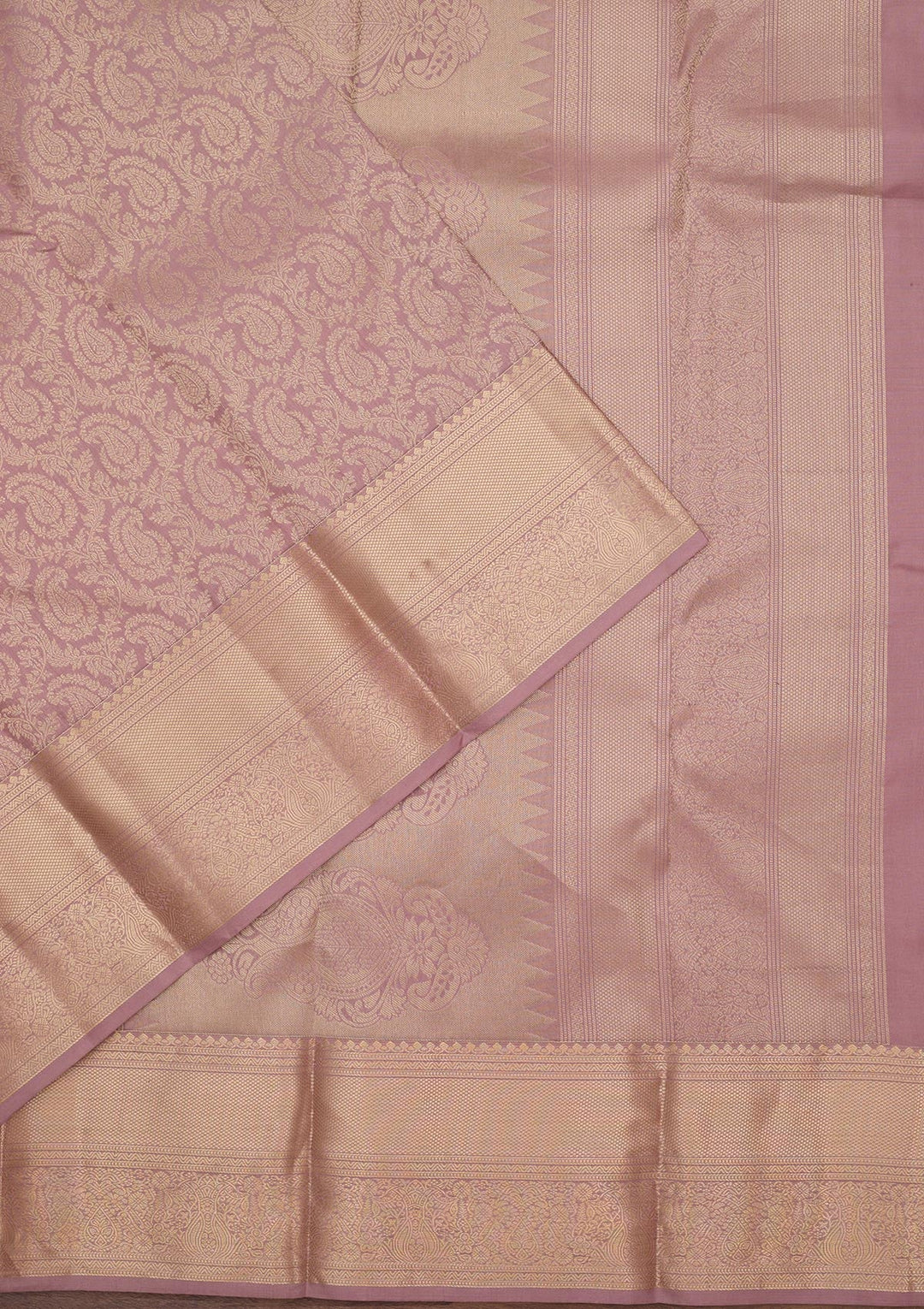 Light Brown Zariwork Pure Silk Saree